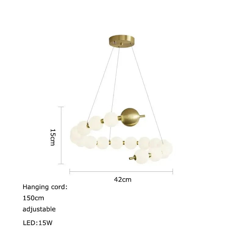 Modern love gold chrome chandelier dining room pendant light