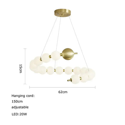 Modern love gold chrome chandelier dining room pendant light
