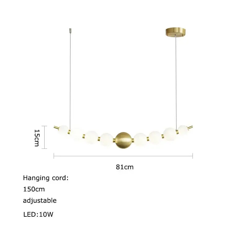 Modern love gold chrome chandelier dining room pendant light