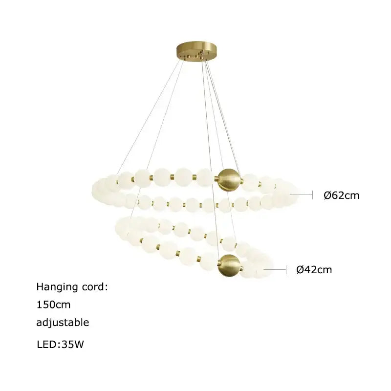 Modern love gold chrome chandelier dining room pendant light