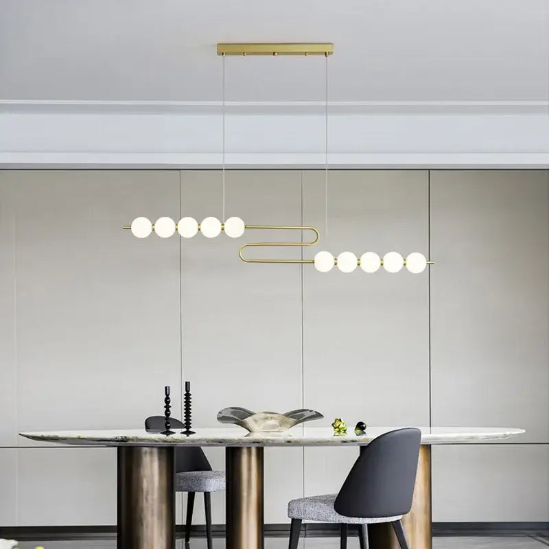 Modern love gold chrome chandelier dining room pendant light