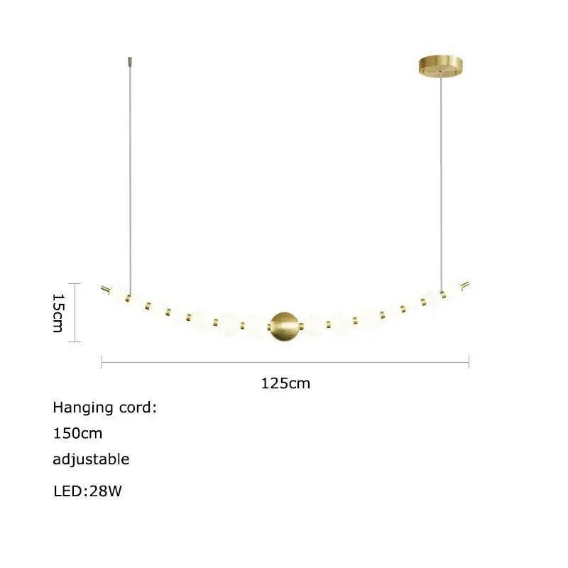 Modern love gold chrome chandelier dining room pendant light