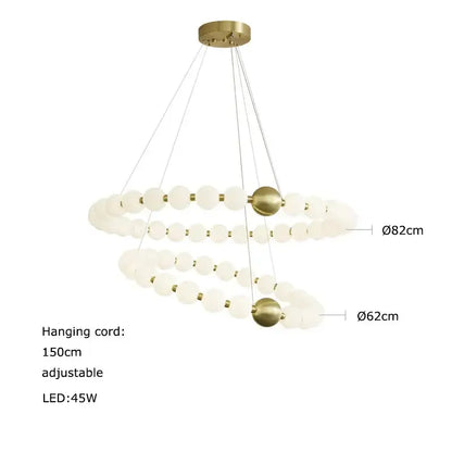 Modern love gold chrome chandelier dining room pendant light