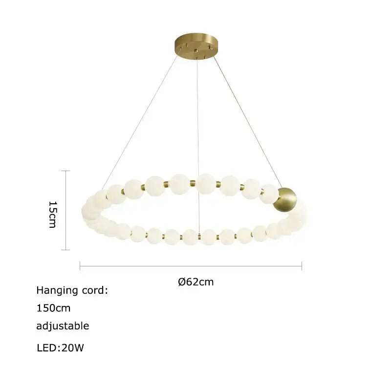 Modern love gold chrome chandelier dining room pendant light