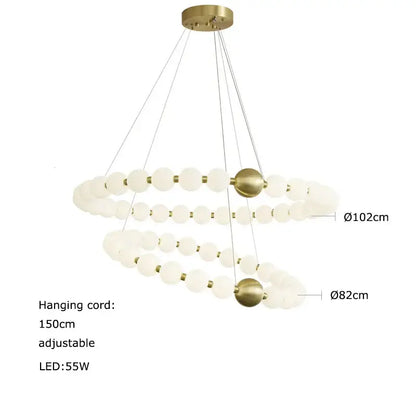 Modern love gold chrome chandelier dining room pendant light