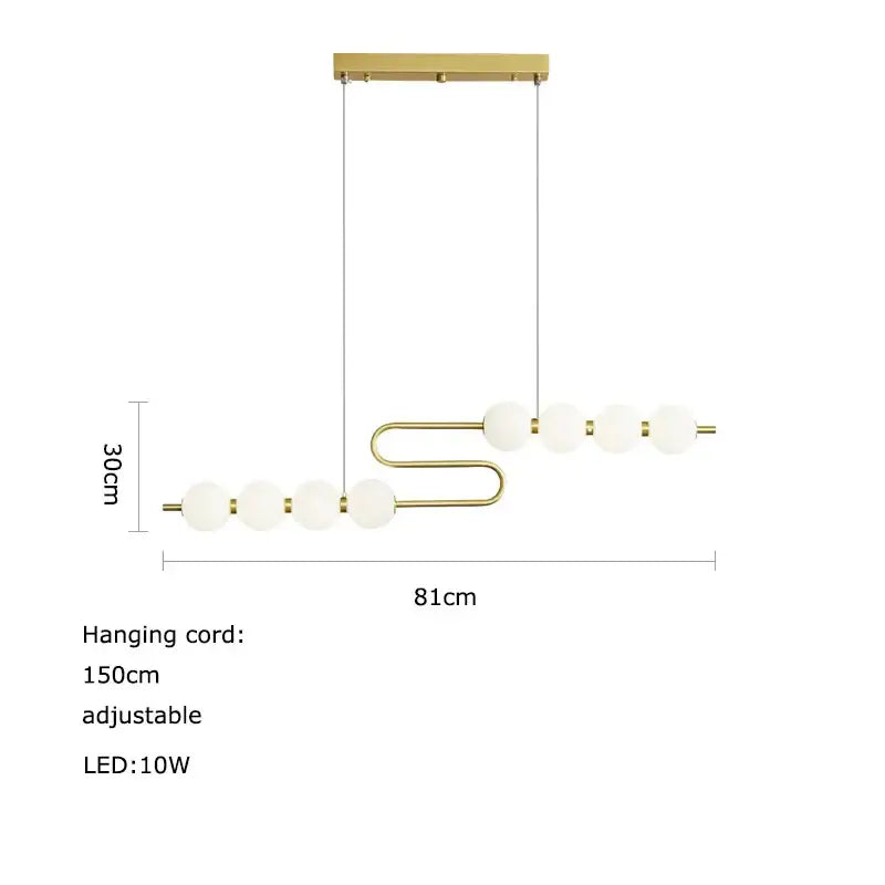 Modern love gold chrome chandelier dining room pendant light