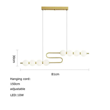 Modern love gold chrome chandelier dining room pendant light