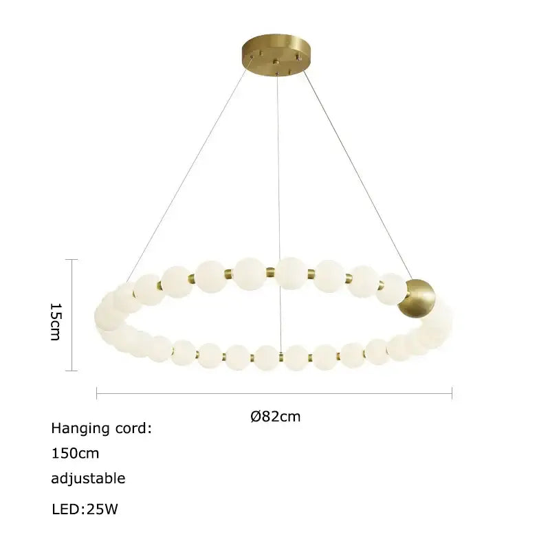 Modern love gold chrome chandelier dining room pendant light