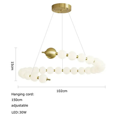 Modern love gold chrome chandelier dining room pendant light