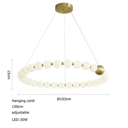 Modern love gold chrome chandelier dining room pendant light
