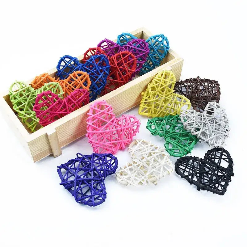 Natural woven fiber love heart decorations bedroom wedding decor