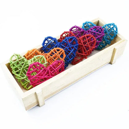 Natural woven fiber love heart decorations bedroom wedding decor