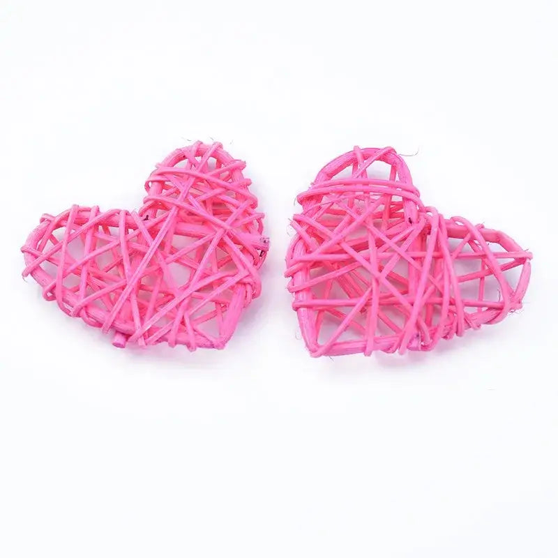 Natural woven fiber love heart decorations bedroom wedding decor