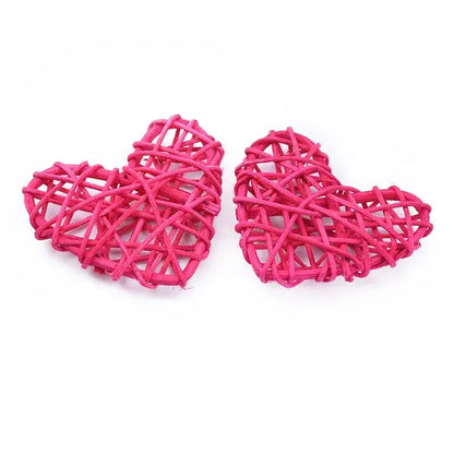 Natural woven fiber love heart decorations bedroom wedding decor