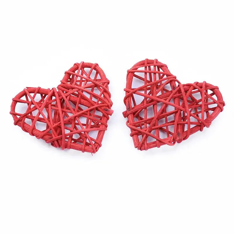 Natural woven fiber love heart decorations bedroom wedding decor