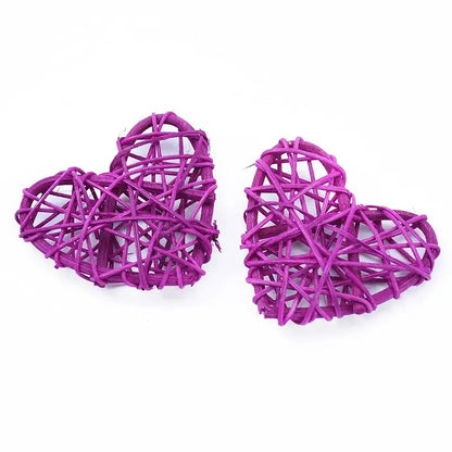 Natural woven fiber love heart decorations bedroom wedding decor