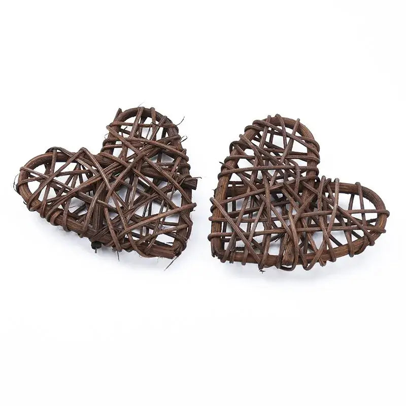 Natural woven fiber love heart decorations bedroom wedding decor