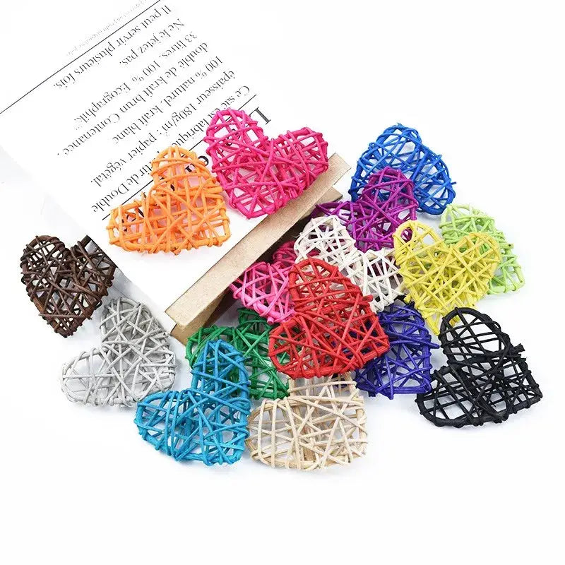 Natural woven fiber love heart decorations bedroom wedding decor