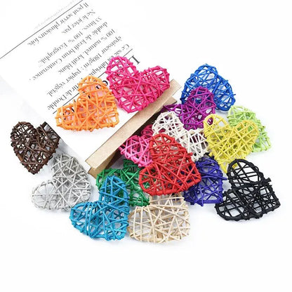 Natural woven fiber love heart decorations bedroom wedding decor