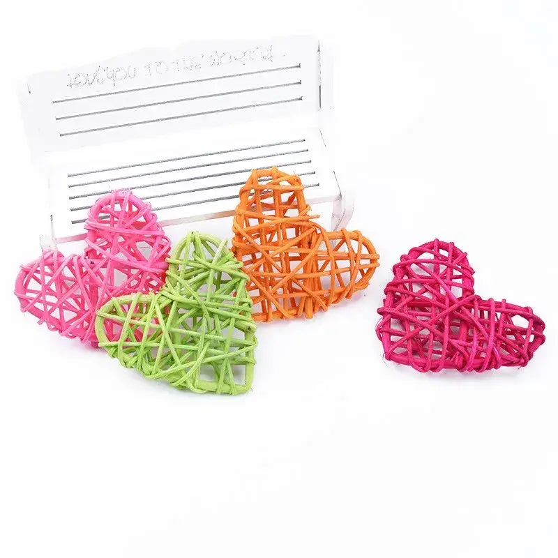 Natural woven fiber love heart decorations bedroom wedding decor