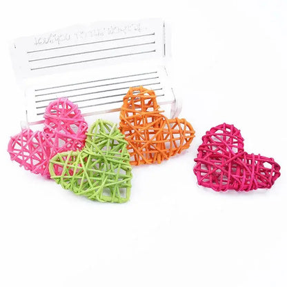 Natural woven fiber love heart decorations bedroom wedding decor