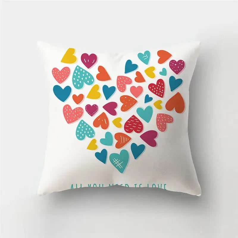Nordic heart print cushion covers set of 9 living room decor