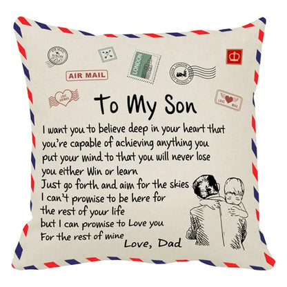 Vintage beige & red mom cushion cover bedroom family gift decor