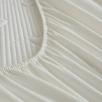 White love pattern cotton fitted sheet bedroom mattress pad