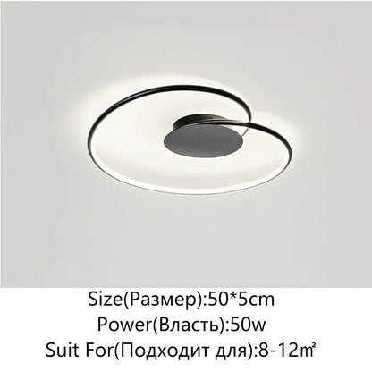 Modern black & gold love shaped ceiling light for bedroom