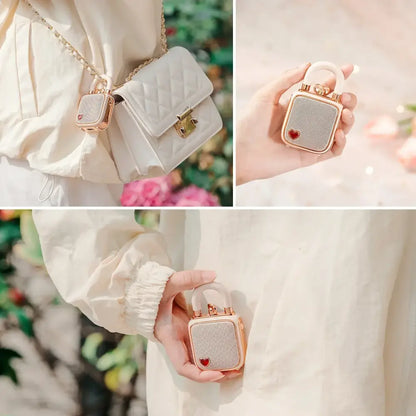 Retro rose gold & white lovelock mini bluetooth speaker bedroom decor
