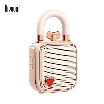 Retro rose gold & white lovelock mini bluetooth speaker bedroom decor