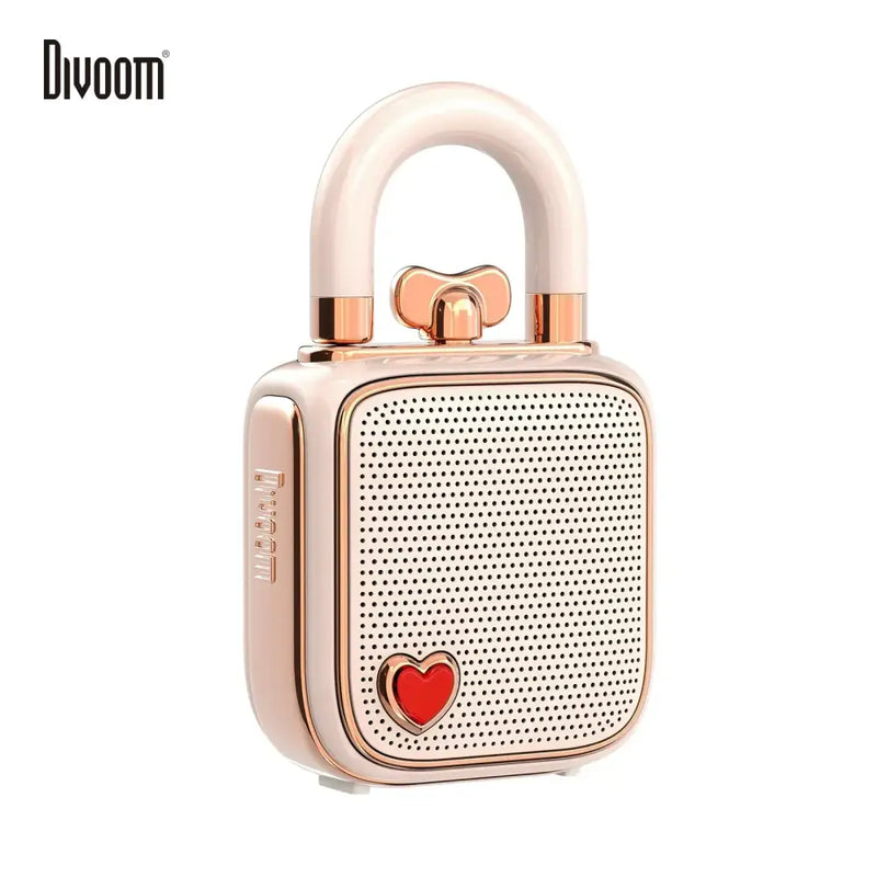 Retro rose gold & white lovelock mini bluetooth speaker bedroom decor