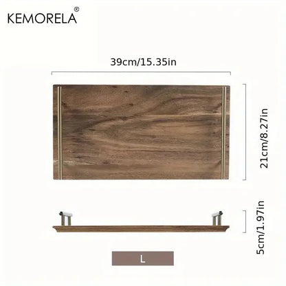 Lovesickness wooden serving tray with brass handles dining room dish