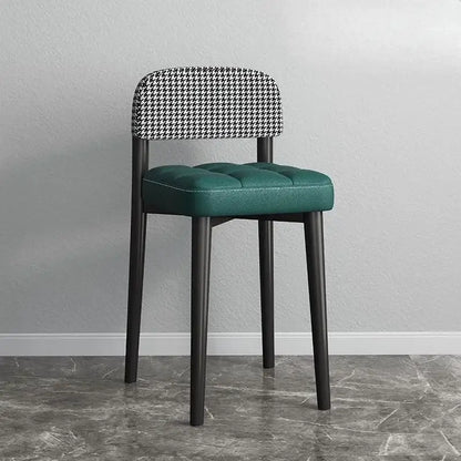 Modern low square stool bench for dining kitchen upholstered seat
