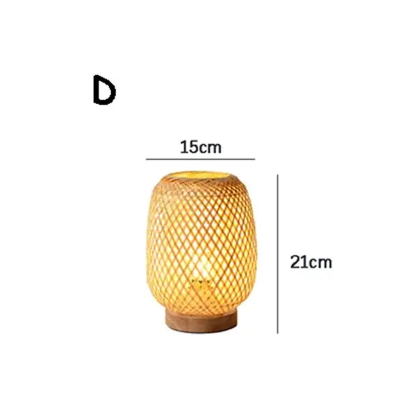 Handwoven natural rattan teardrop floor lamp for living room