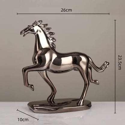 Modern gold horse resin home decoration sculpture living room decor