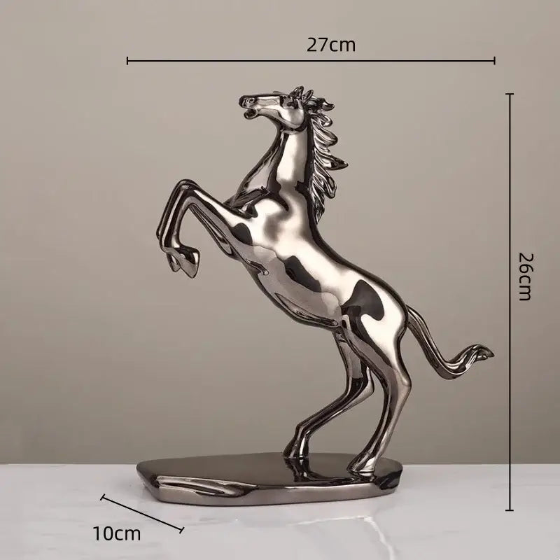 Modern gold horse resin home decoration sculpture living room decor