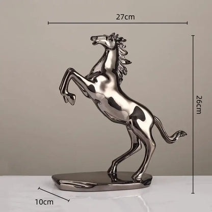 Modern gold horse resin home decoration sculpture living room decor
