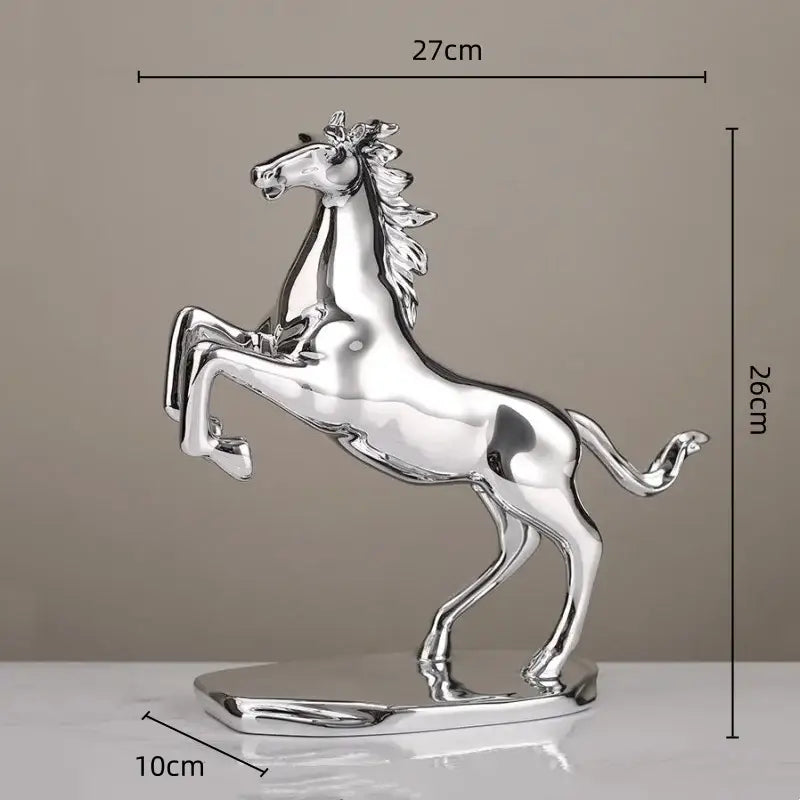 Modern gold horse resin home decoration sculpture living room decor