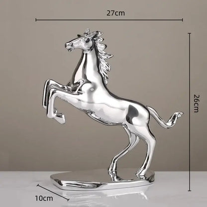 Modern gold horse resin home decoration sculpture living room decor