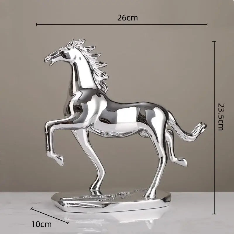 Modern gold horse resin home decoration sculpture living room decor