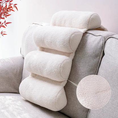 Teddy velvet lumbar support pillow office chair back support