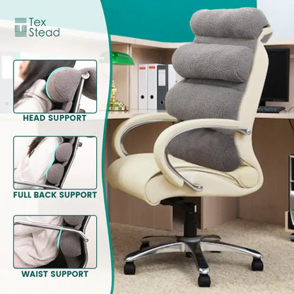 Teddy velvet lumbar support pillow office chair back support
