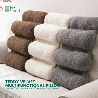 Teddy velvet lumbar support pillow office chair back support
