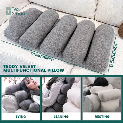 Teddy velvet lumbar support pillow office chair back support