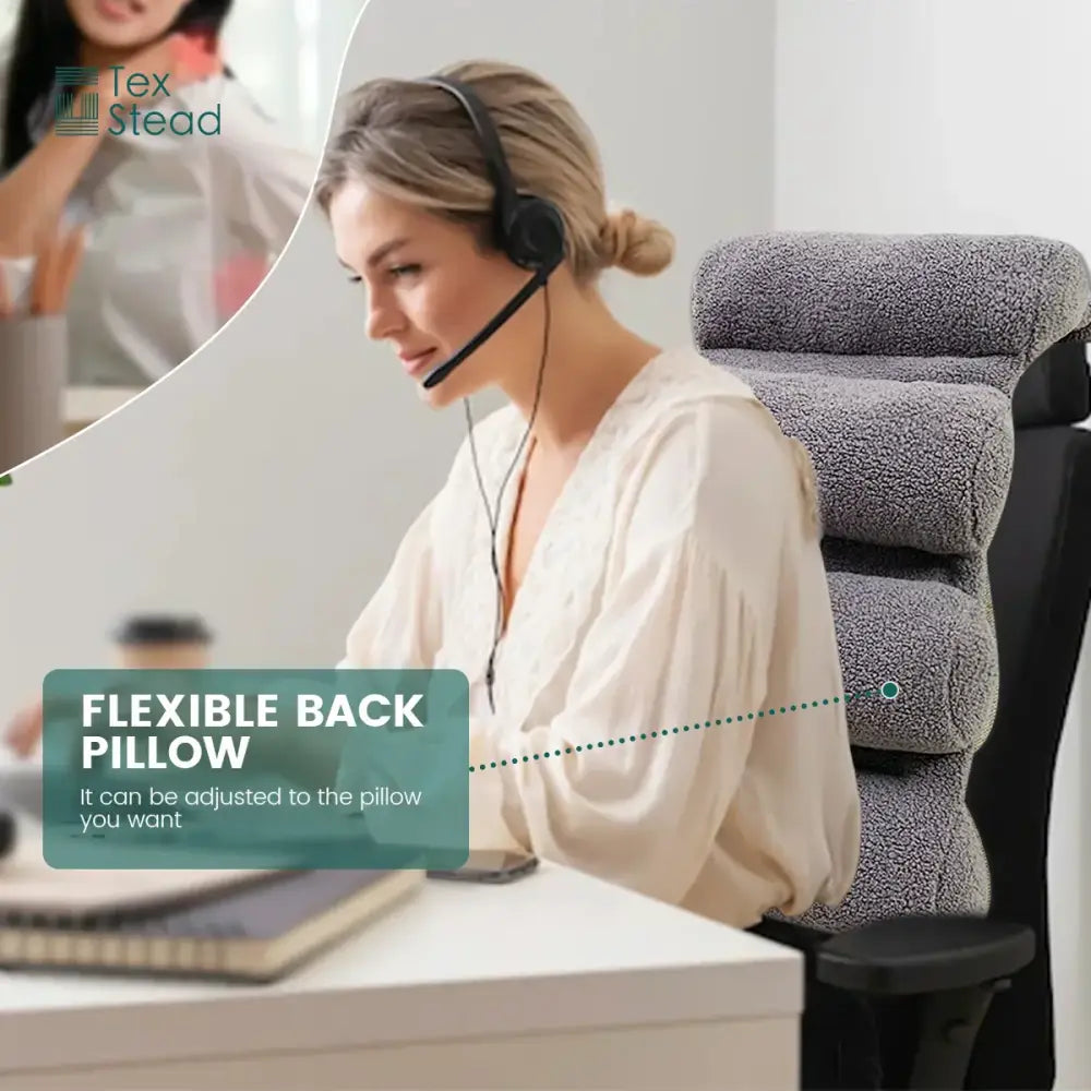 Teddy velvet lumbar support pillow office chair back support