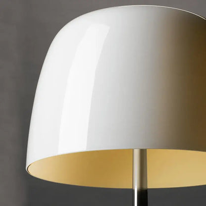 Modern cream lumiere glass table lamp for bedroom with chrome base