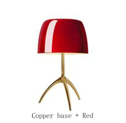 Modern cream lumiere glass table lamp for bedroom with chrome base