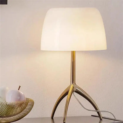 Modern red green & beige tripod table lamp bedroom led light