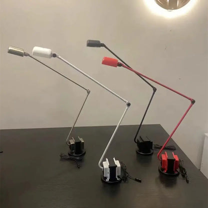 Industrial black long arm floor lamp – study room reading light